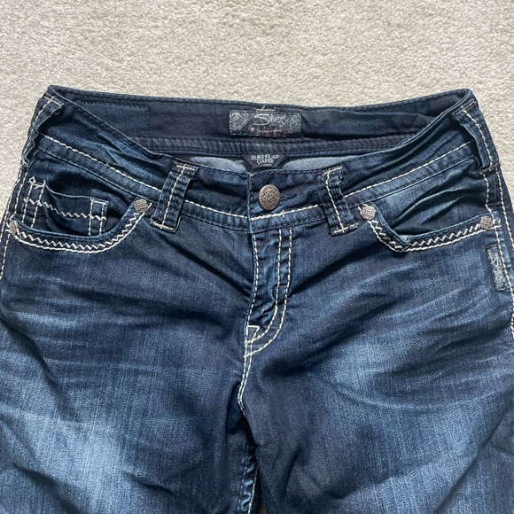 Silver Jean Capris - Picture 3 of 5